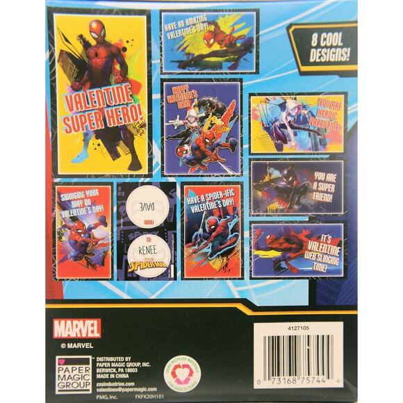 3 Pack Avengers Spider-Man Marvel Comics 32 Valentines • 8 Cool Designs w/ Venom - Picture 2 of 4